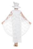 Giovanna D1667 white lace cape dress