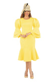 Giovanna 2402 yellow scuba dress