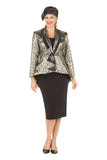 Giovanna G1182 leopard print skirt suit