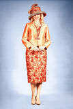 Giovanna G1207 mustard gold skirt suit