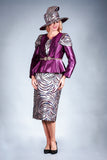 Giovanna G1209 plum skirt suit