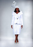 Giovanna G1211 white skirt suit