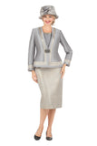 Giovanna G1215 steel skirt suit