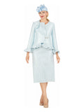 Giovanna G1216 ice blue skirt suit