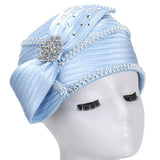 Giovanna HR22107 ice blue pillbox hat