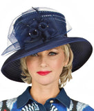 Giovanna HR22125 navy brim hat