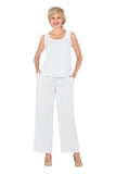 Giovanna S0706 white pant suit