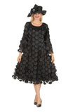 Giovanna D1650 black petal dress