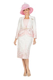 Giovanna G1154 pink brocade skirt suit