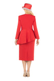 Giovanna G1183 red skirt suit