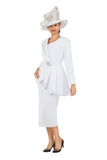 Giovanna G1183 white skirt suit