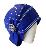 Giovanna HR22107 royal blue pillbox hat