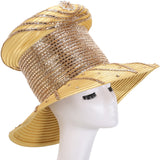 Giovanna HR22134 gold brim hat