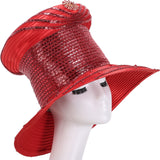 Giovanna HR22134 red brim hat