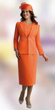 Lily & Taylor 4744 orange skirt suit