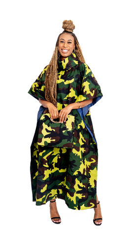 Camouflage Print Caftan