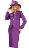 Lily & Taylor 4925 purple skirt suit