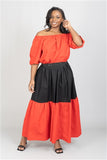 Color Block Maxi Dress