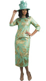 Lily & Taylor 4770 mint green skirt suit