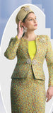 Lily & Taylor 4863 kiwi skirt suit