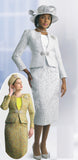 Lily & Taylor 4863 white skirt suit