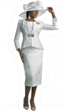 Lily & Taylor white skirt suit