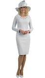 Lily & Taylor 753 white knit dress