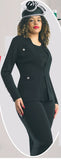 Lily & Taylor 780 black knit pant suit