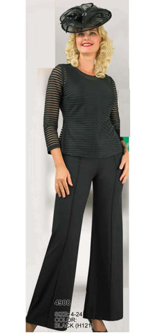 Lily & Taylor 4908 black pant suit