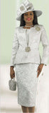 Lily & Taylor 4869 jacquard skirt suit