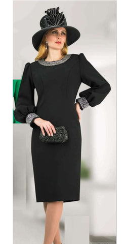 Lily & Taylor 4898 Black Dress