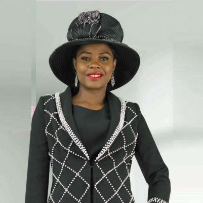 Lily & Taylor H356 black brim hat