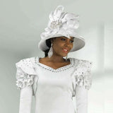 Lily & Taylor H945 white brim hat