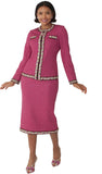 Liorah 7311 fuchsia pink skirt suit