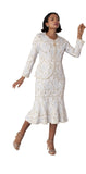 Liorah 7317 ivory knit skirt suit