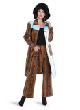 Love the Queen 17580 multi colored faux leather pant suit