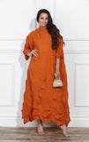 Luxe Moda 426 orange krinkle dress