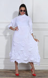 Luxe Moda 426 white krinkle dress