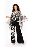 Silver Tiger Palazzo Suit