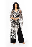 SIlver Tiger Scarf Pant Suit