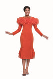 Serafina 6482 orange dress