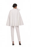 Serafina 7487 off white scuba pant suit