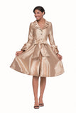 Serafina 6441 gold dress