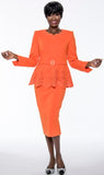 Susanna 3033 orange skirt suit