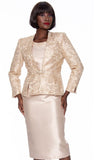 Susanna 3993 champagne skirt suit