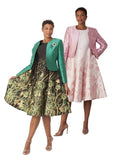 Tally Taylor 4853 Brocade jacket dress