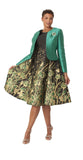 Tally Taylor 4853 emerald green jacket dress