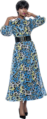 Terramina 7169 print maxi dress