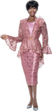 Terramina 7184 mauve pink skirt suit