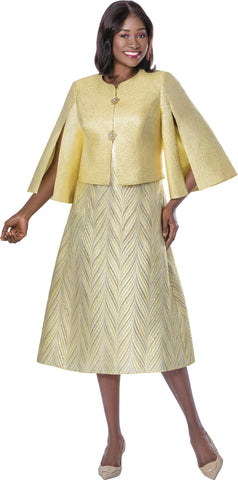 Terramina 7299 gold brocade jacket dress